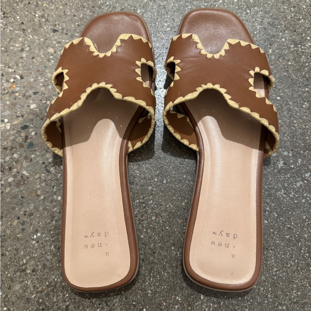 A New Day Helena Whipstitch Slide Sandals